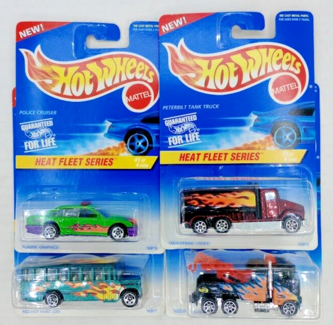 Vintage Hot Wheels Heat Fleet Series 1:64 Complete Set Of 4 NIB