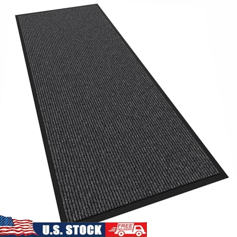Heavy Duty Non-Slip Doormat Indoor Outdoor Rubber Backing Low Profile Mat New