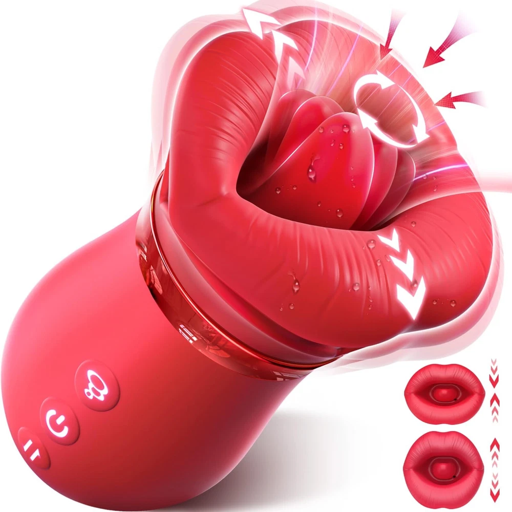 Tongue Power Massager Stimulation Sucking Licking Massage Flower Gift for Women