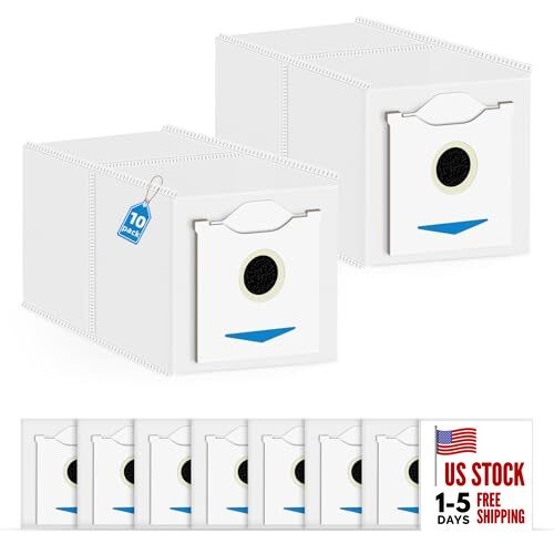 10 Pack N30 Dust Bags Compatible with ECOVACS DEEBOT N30 Omni/N30Pro Omni