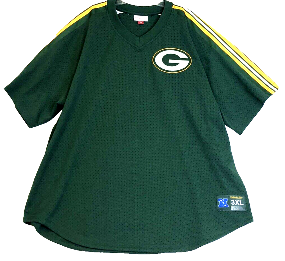 Green Bay Packers Vintage Mitchell Ness Team Logo Sewn Pullover Jersey 3XL