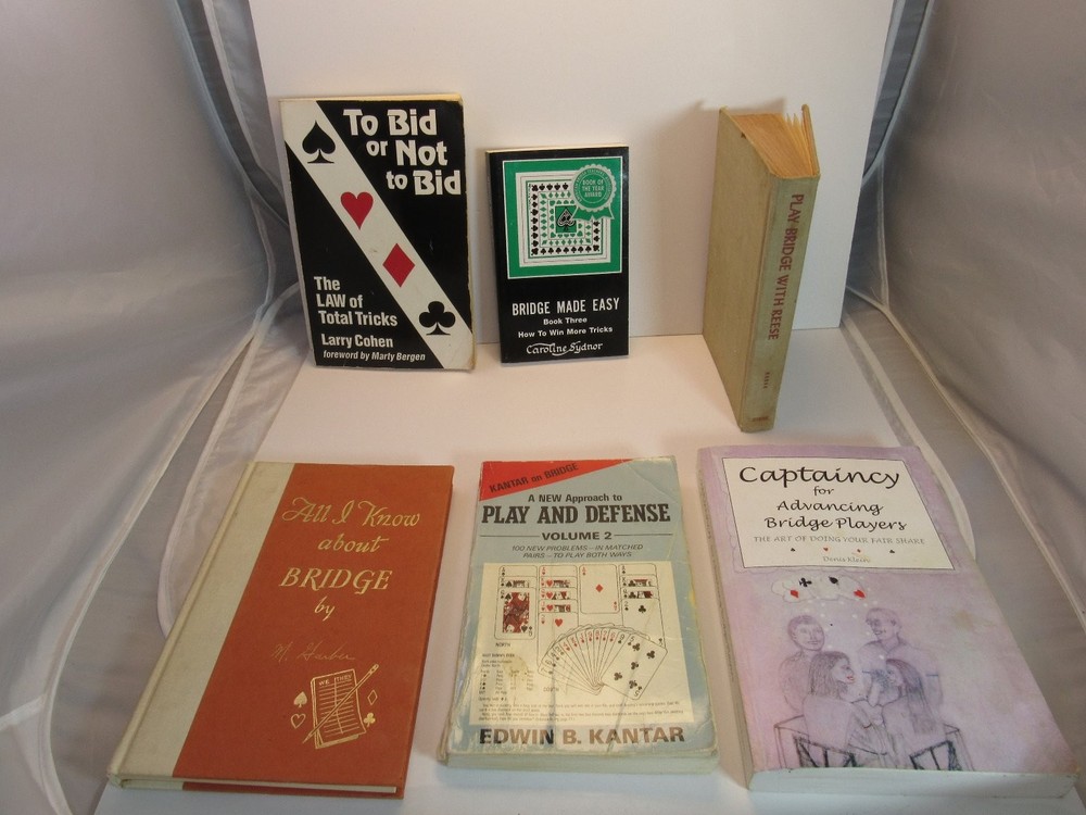 Contract Bridge Book Lot Larry Cohen Edwin Kantar Terence Reese Strategy Guide