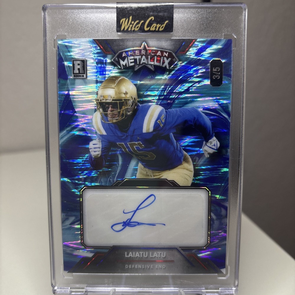 LAIATU LATU 🔥 2023 Wild Card  American Metallix #3/5 Color Match RC Autographed