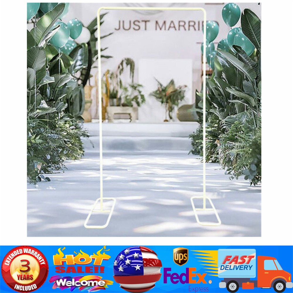 Elegant Metal Wedding Arch Frame 2x1m Garden Party Backdrop Stand Floral Prop