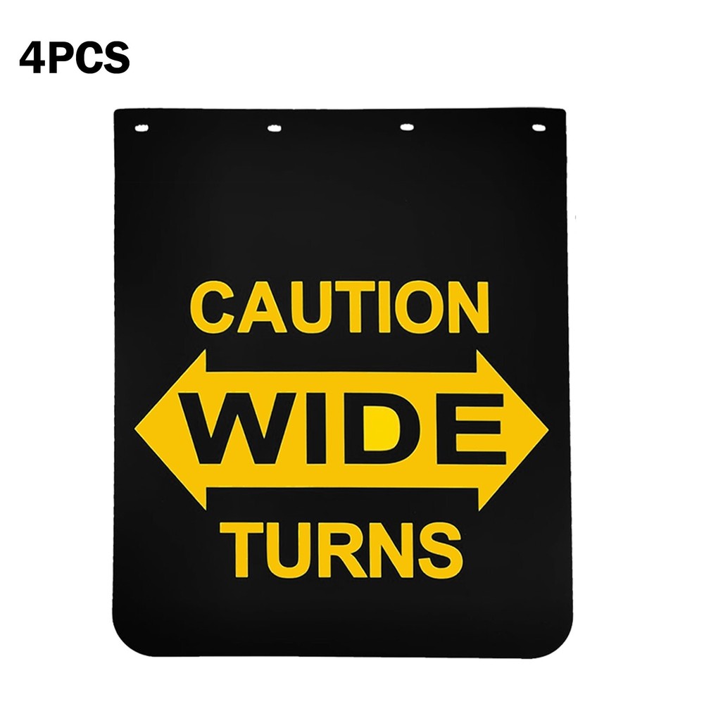 Black Mud Flaps 24x30 Inches Heavy Duty Semi Truck Trailer Mud Guards 4PCS 1/5 Inch Thick