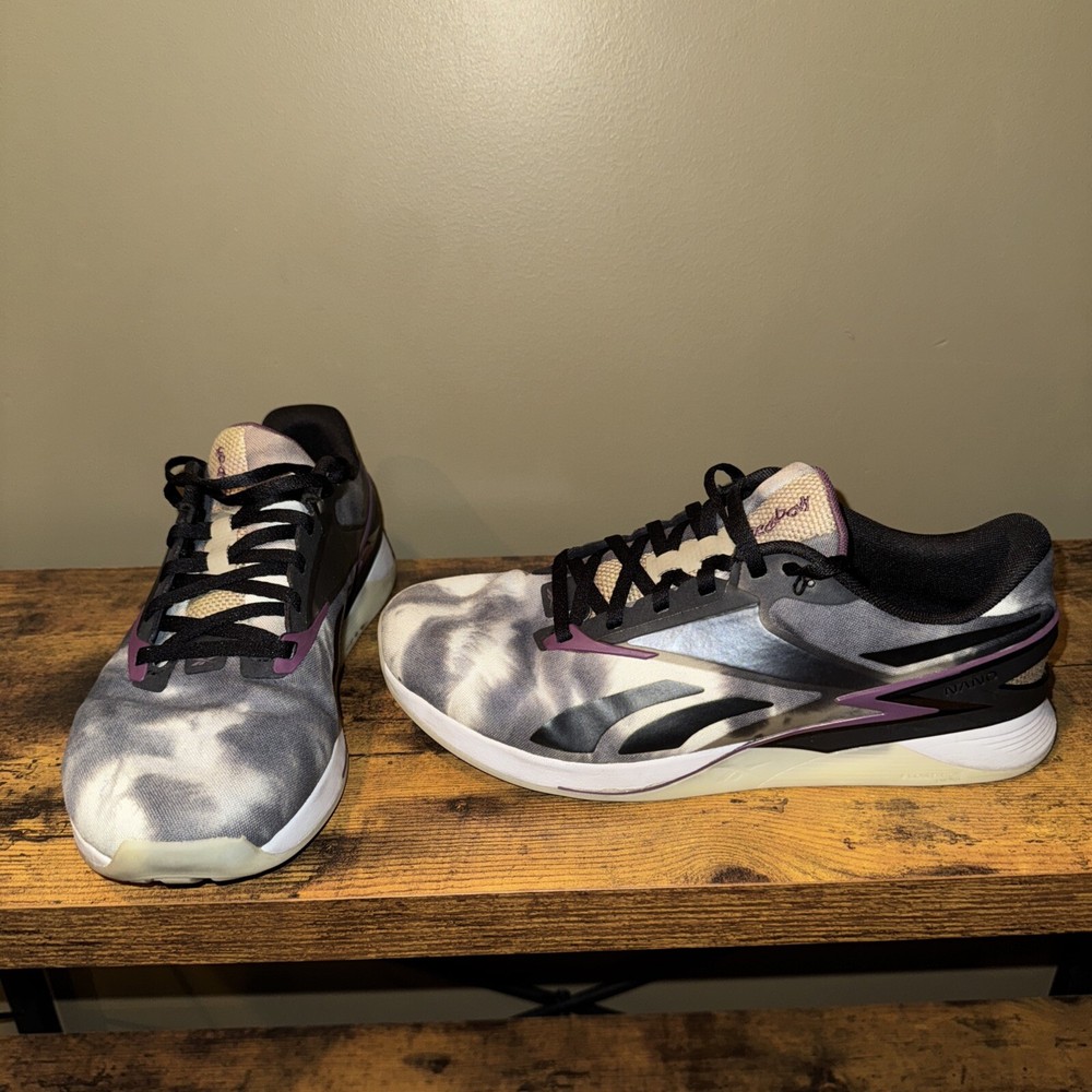 Reebok Men's Nano X3 Trippy Training Shoes Black Plum IE4106 Size 8/9.5