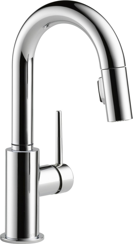 Delta 9959-DST Trinsic 1.8 GPM 1 Hole Pull-Down Bar/Prep Faucet - Chrome