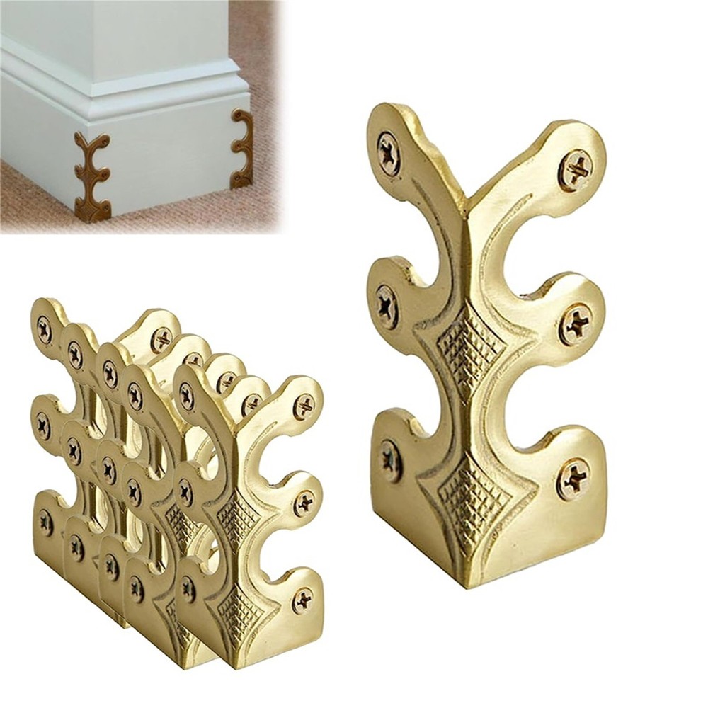 Elegant Protection Vintage Metal Corner Guards Pack of 5 for Home Decor