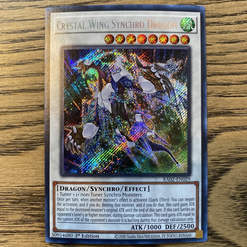 Crystal Wing Synchro Dragon UR 25th Anniv 1st Ed NM RA02-EN029