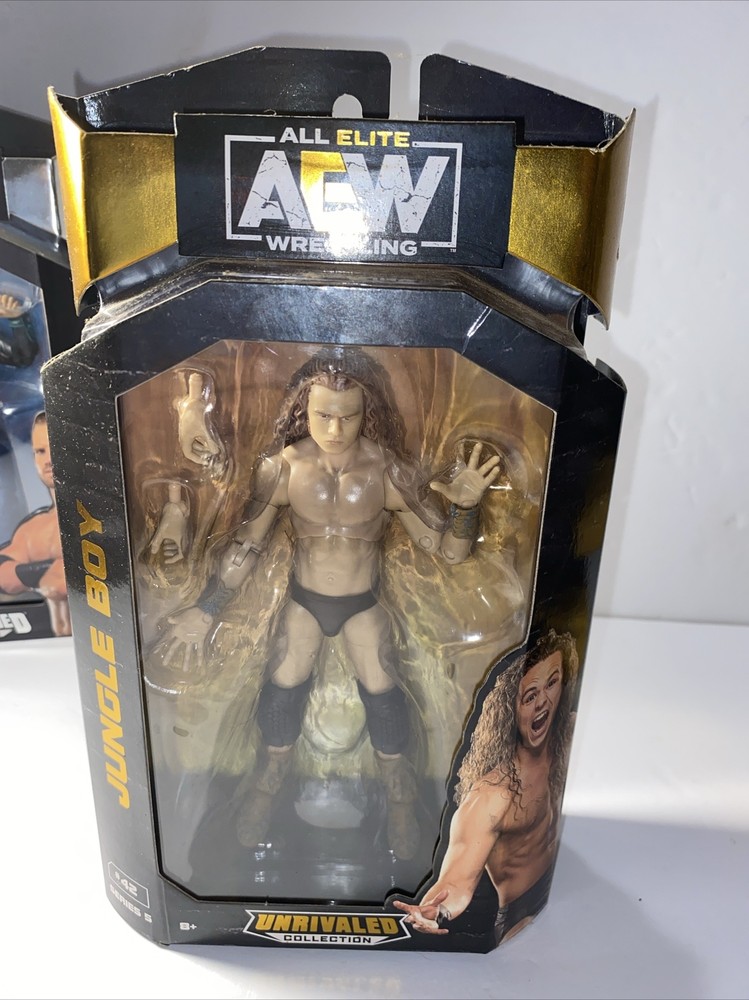 Jazware AEW Jungle Boy Unrivaled 6 in Action Figure Used NIB displayed Only