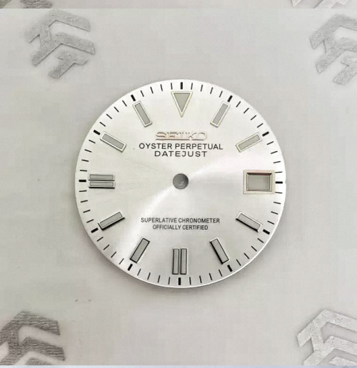 Silver Brand-new Watch Dial for 7S26 NH35 SKX007 Movement 2 Positiions 28.5mm