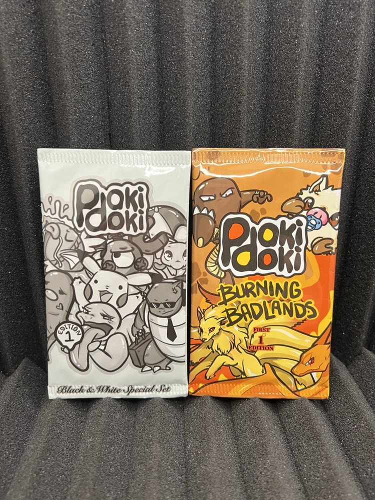 2 Pack Lot - Pokidoki Booster Packs (Black and White & Burning Badland)- Pokemon
