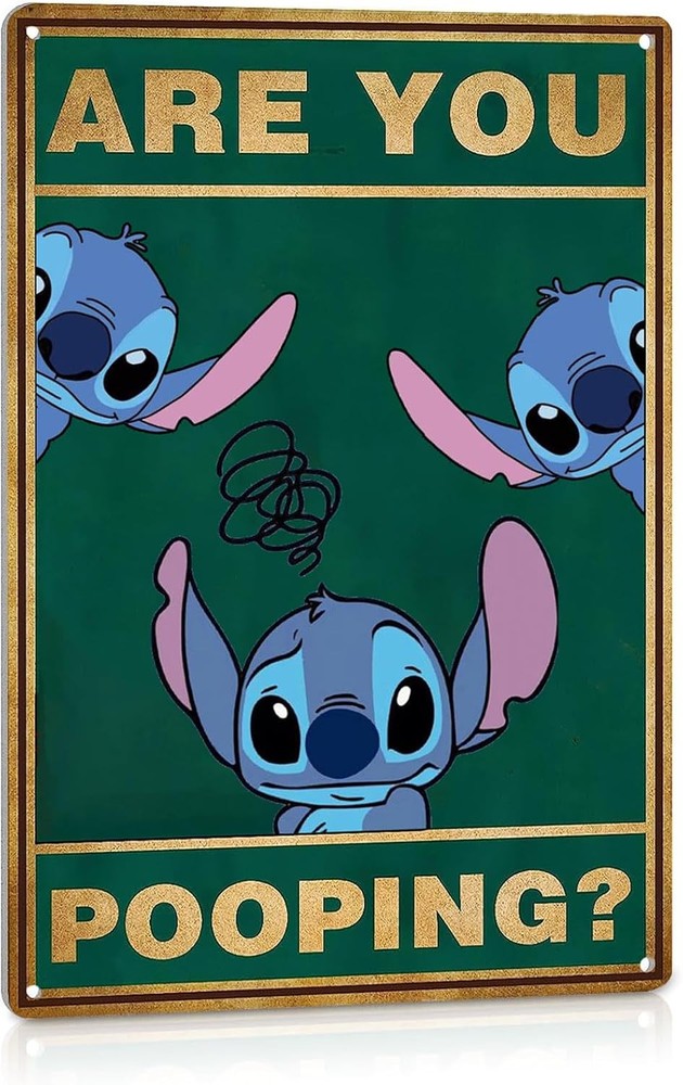 Funny Stitch Bathroom Wall Decor Sign - Are You Bathroom Ready