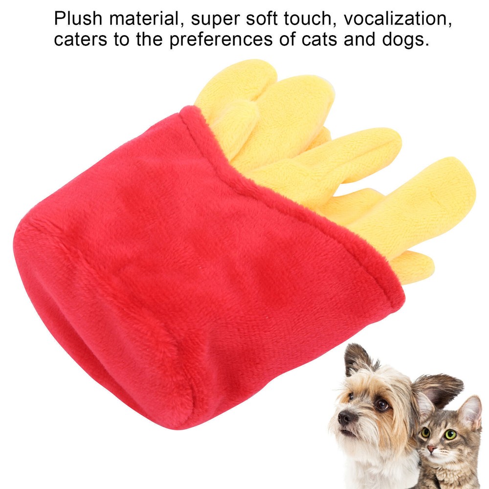 Dog Chew Toys Simulation French Fries Soft Plush Toys for Small Medium Cats Dogs