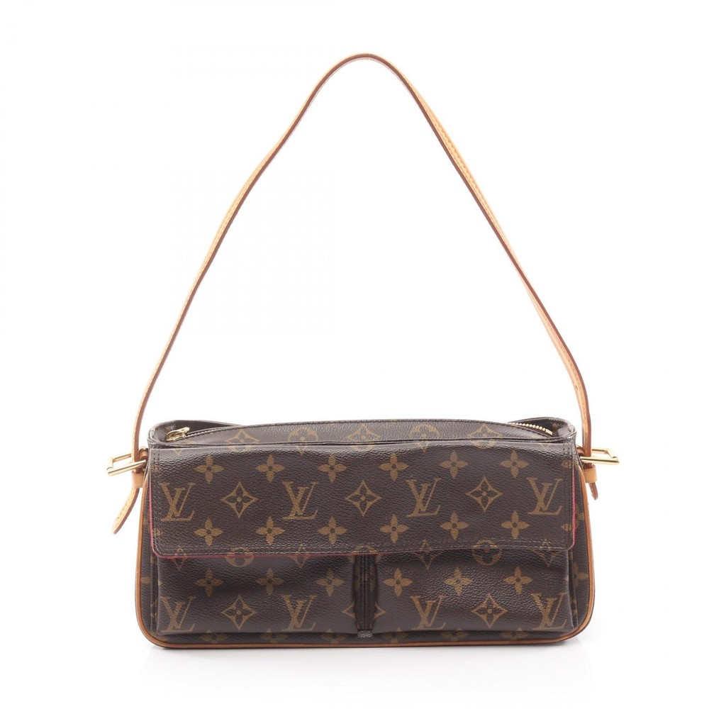LOUIS VUITTON Vivacite MM Shoulder hand Bag M51164 Monogram leather Brown Used
