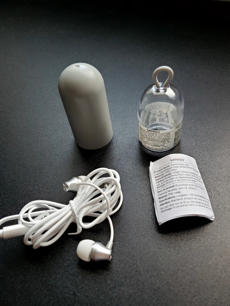 MINISO Wired Earbuds with Capsule Case - Used