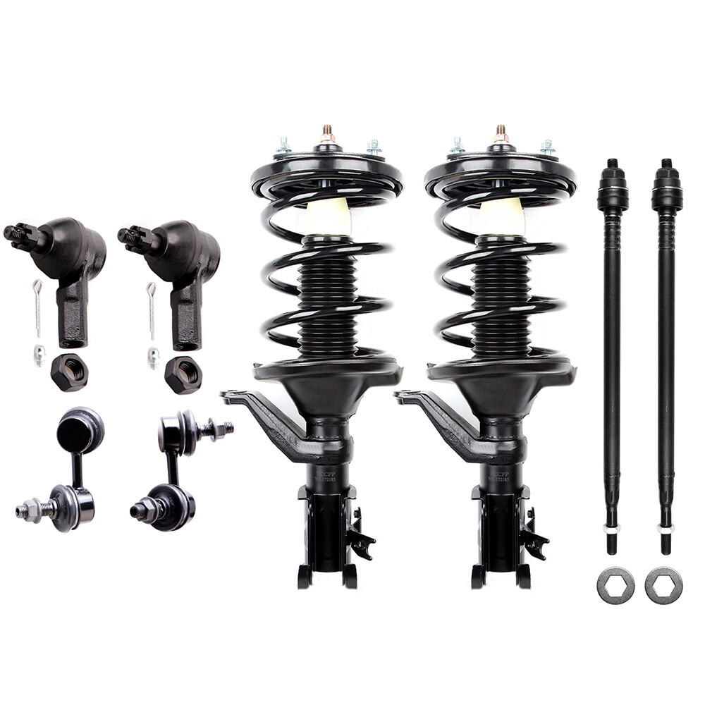 2003-2005 Honda Civic Front Strut Kit with Springs Sway Bars Links Tie Rods  