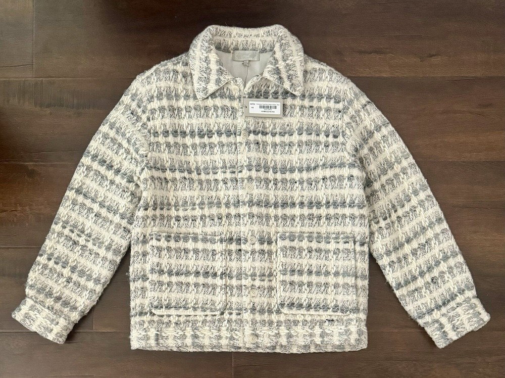 Kith Windowpane Tweed Boxy Collared Overshirt Size XS BRAND NEW SOLD OUT