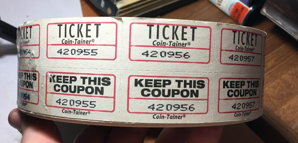 Raffle Tickets Numbered Ticket - Keep This Coupon Double Roll-image