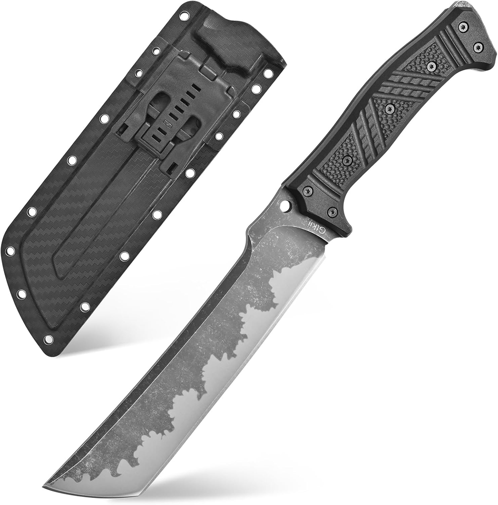 GTK1 Fixed Blade Knife with DC53 Steel Blade and Nylon Fiberglass Handle Full Tang EDC Tool