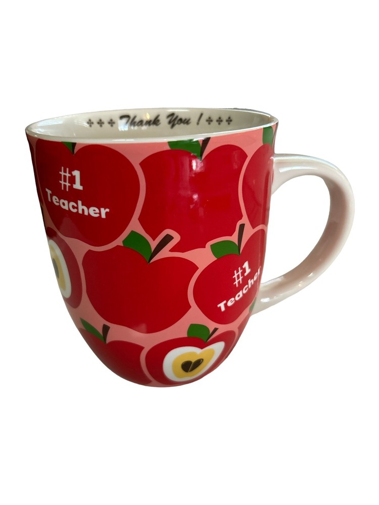 #1 Teacher Mug - 28 oz (Thank You) -coffee , Tea , Hot Cocoa Extra Large Size