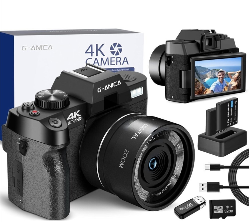 G-anica 4k Digital Cameras for Photography, Video/Vlogging Camera for YouTube...