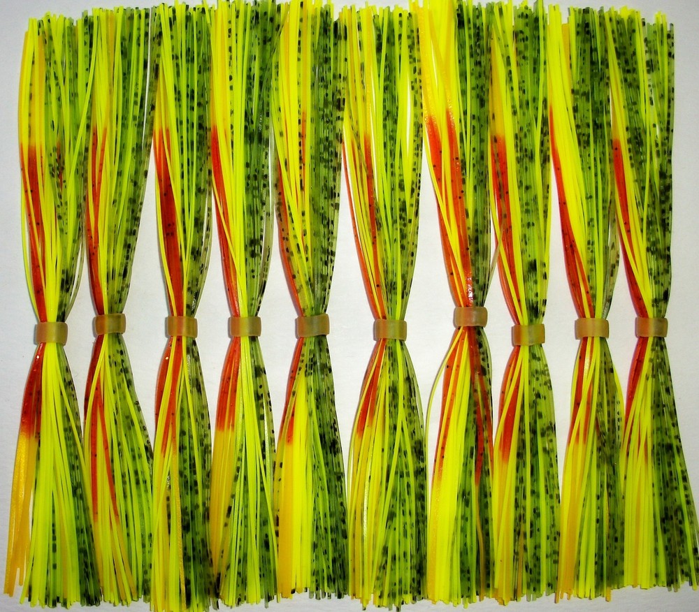10 Spinnerbait Skirts for 3/8 oz &  1/2 oz Spinnerbaits  Color: GREEN SUNFISH