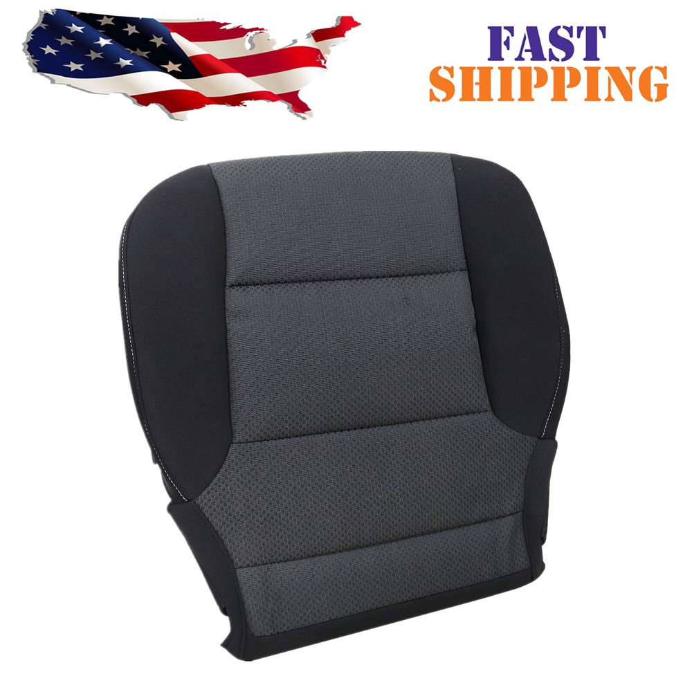 Driver Bottom Cloth Seat Cover Black For 2014-2019 Chevy Silverado 1500 2500HD