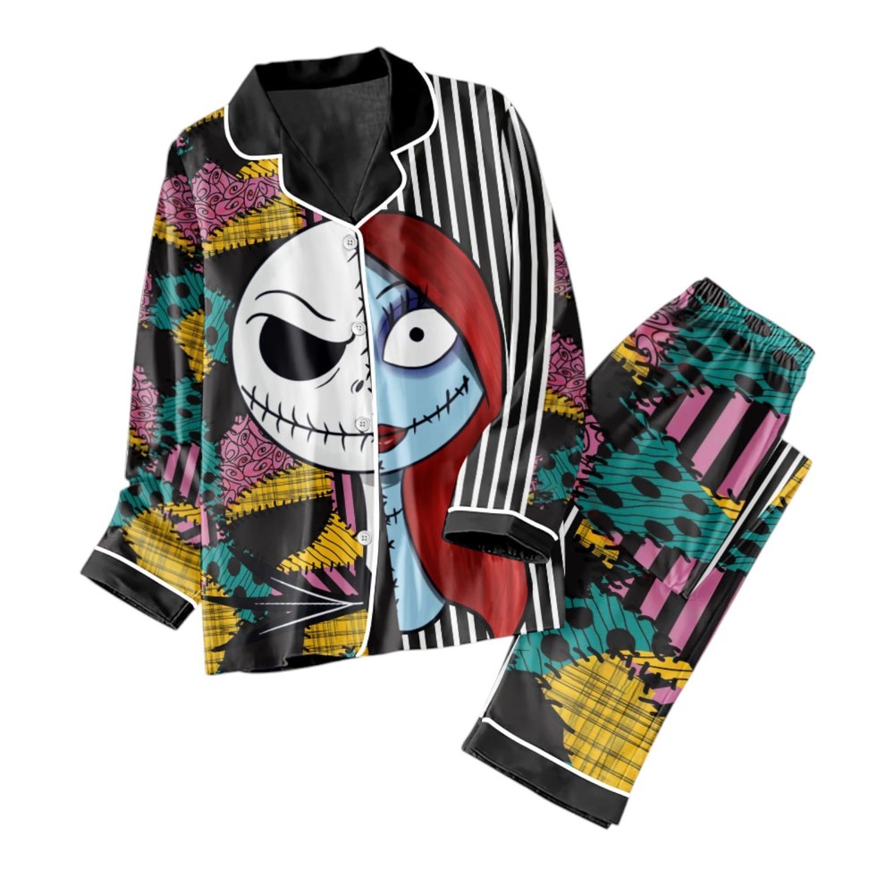 The Nightmare Before Christmas Button Down Pajamas Set   HOATT 6705