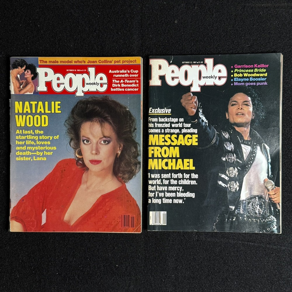 Lot of 2 Vintage People Weekly Magazines (1983, 1987)