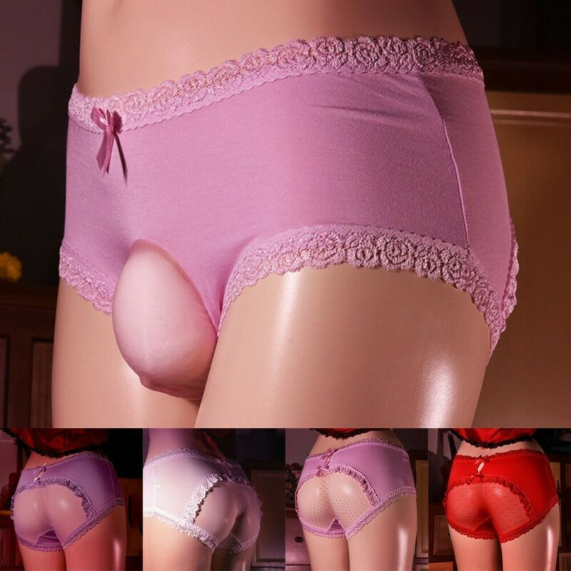 Sissy Pouch Panties Mens Lace Bikini Briefs G-String Thongs Underwear Knickers