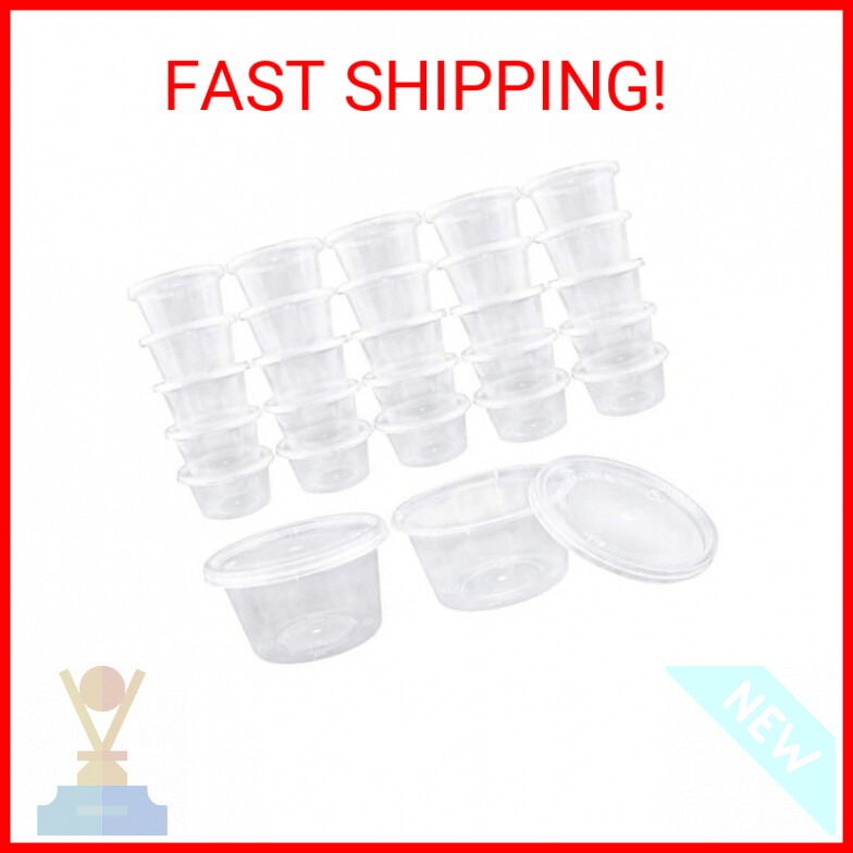 Augshy 40 Pack Small Slime Containers with Lids Perfect for Jello Shots Condiments Storage