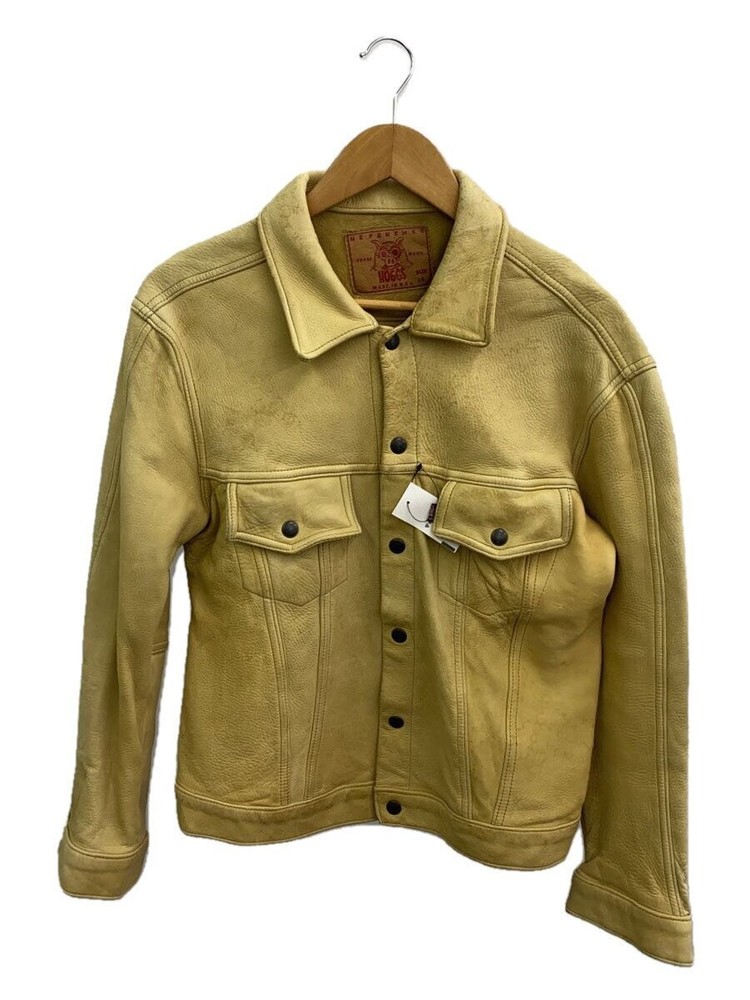 Nepenthes Hoggs/Leather Jacket Blouson/40/Leather/Ylw/Madeinusa//