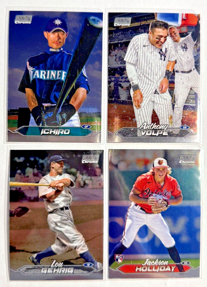 2024 Topps Stadium Club CHROME AND REFRACTOR #1-300 YOU PICK