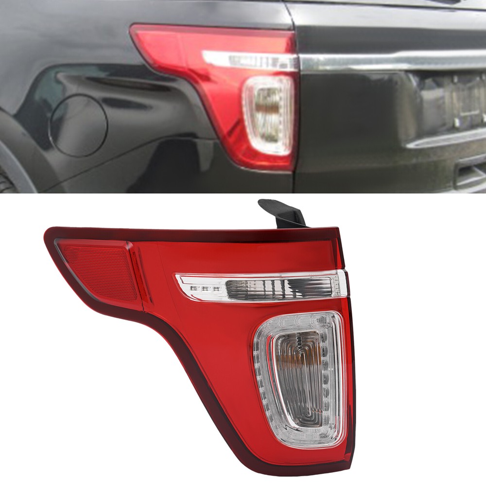 2011-2015 Ford Explorer Driver Side Red Clear LED Tail Light Replacement