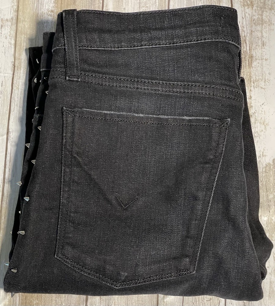 HUDSON Barbara High-Waist Super Skinny Studded Jeans Size 29 - $275