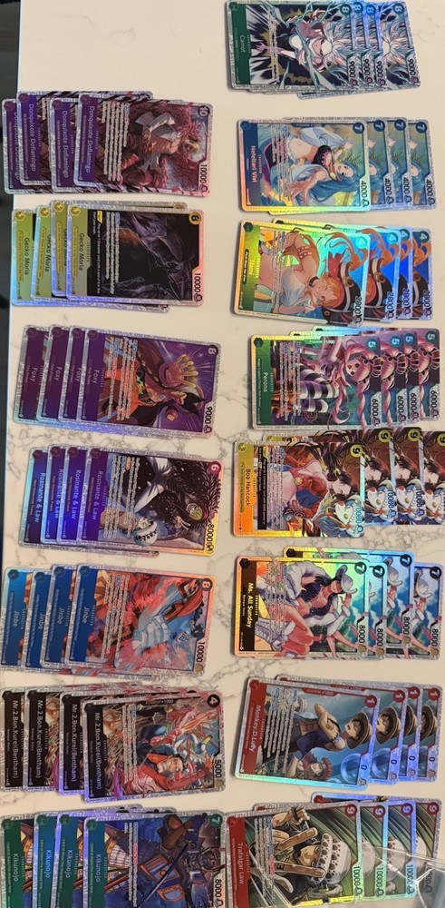 One Piece TCG OP-14 - EB-04 SR Lot OP14 Boa SR, Luffy SR, Bon Kurei 4x 60 Card