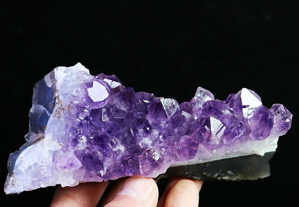 Natural Purple Amethyst Geode Quartz Crystal Cluster 334g Mineral Specimen