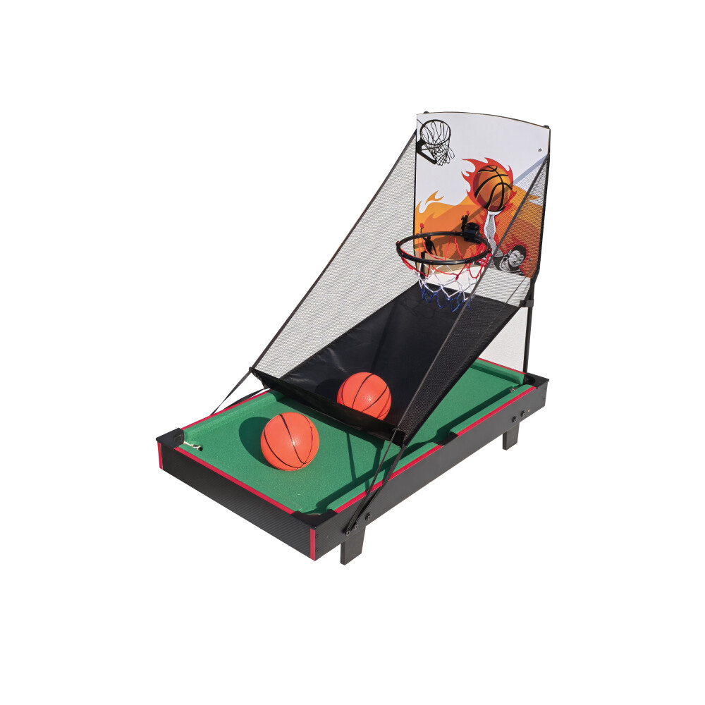 2-in-1 Basketball and Billiards Game Table 36 Inch for Family Fun