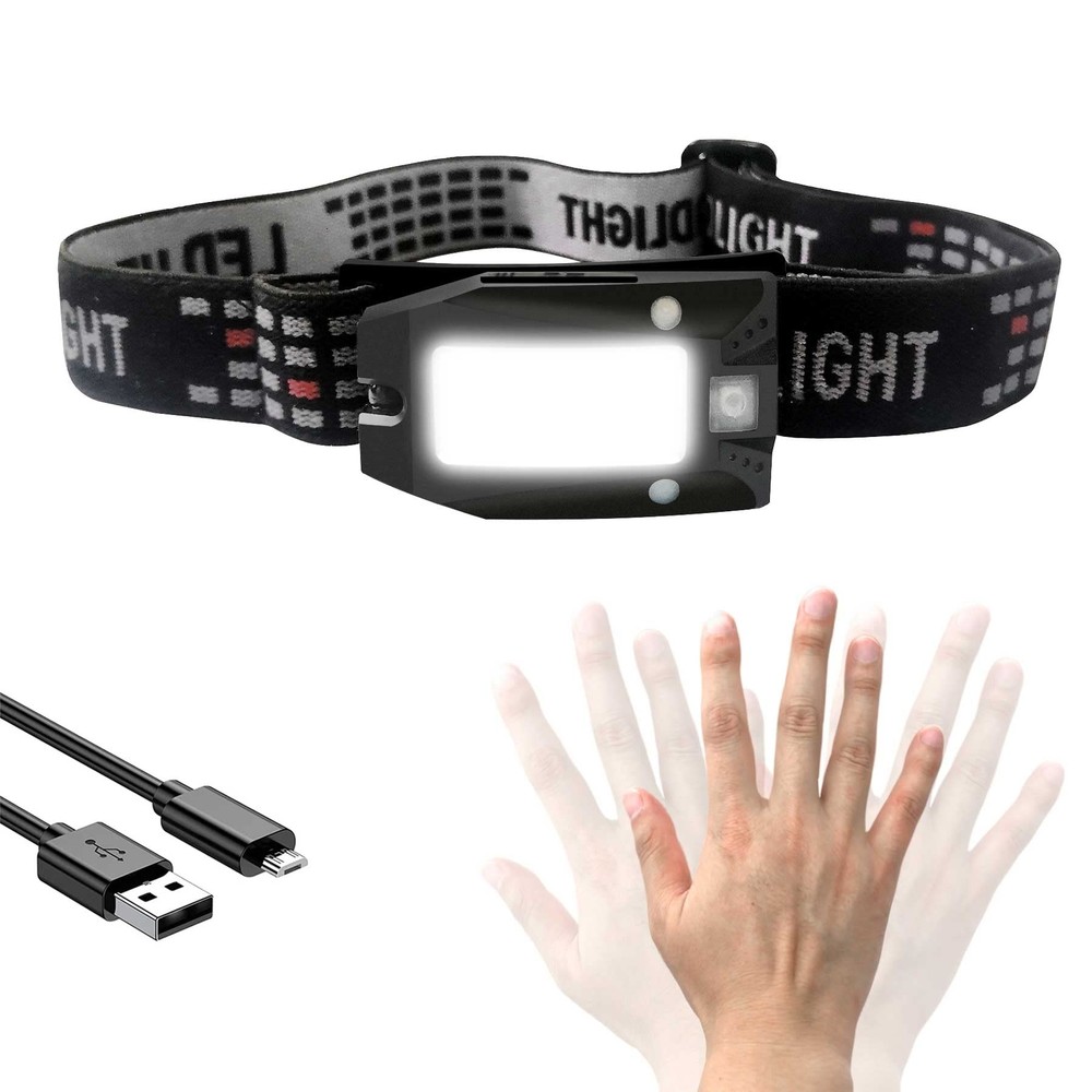 LED Lampara De Cabeza Recargable Luz De La Cabeza Linterna Para Pescar Camping