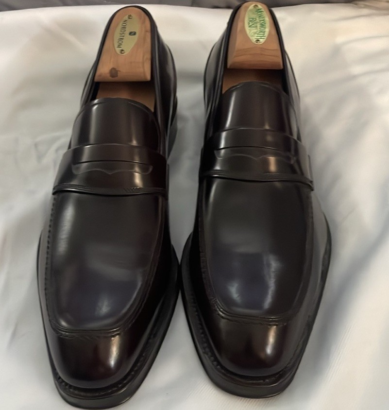 Salvatore Ferragamo Dark Brown Leather Penny Loafers for Men