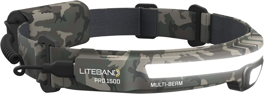 Liteband PRO1500 Multi-Beam Personal LED Headlamp, 1500 Lumen 210-Degree Wide-B