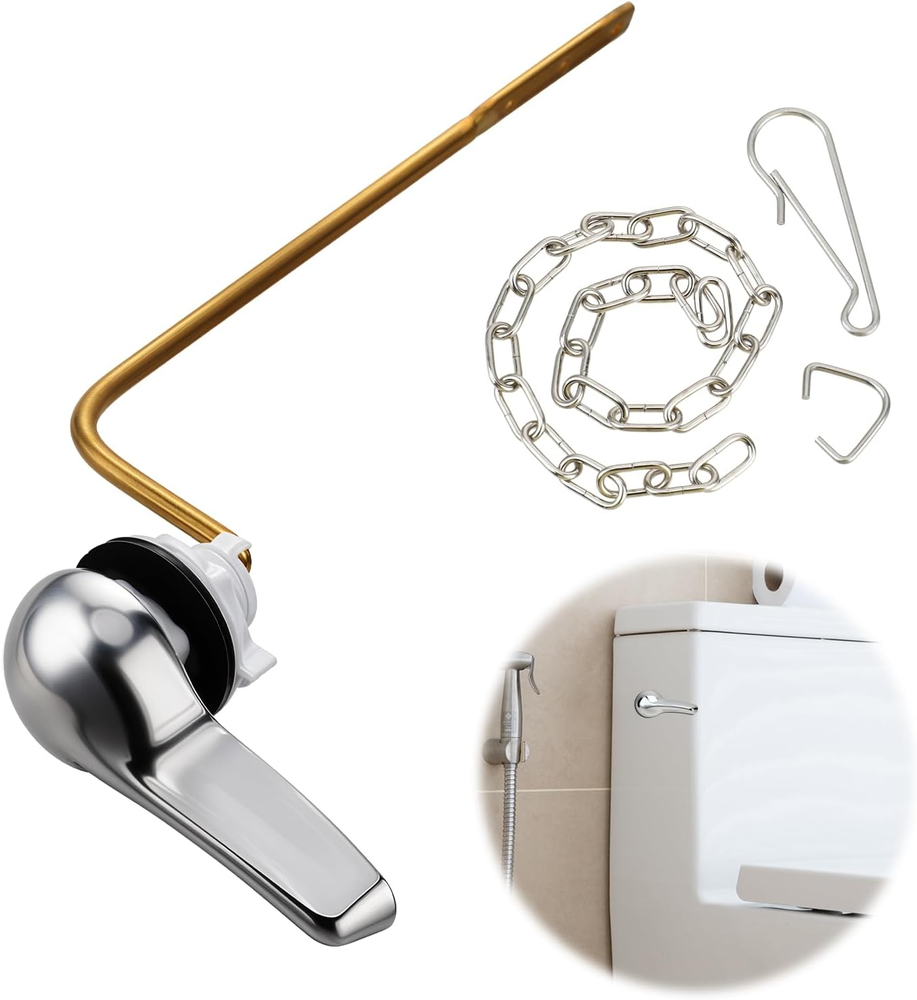 Universal Toilet Handle Replacement Kit, Tank Flush Lever Replacement Handle wit