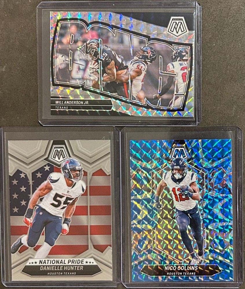 2024 Panini Mosaic Football Houston Texans 3 Card Insert/Parallel Trading Lot!
