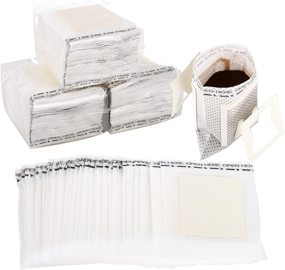 200-Pack Portable Food-Grade Hanging Ear Drip Coffee Filters