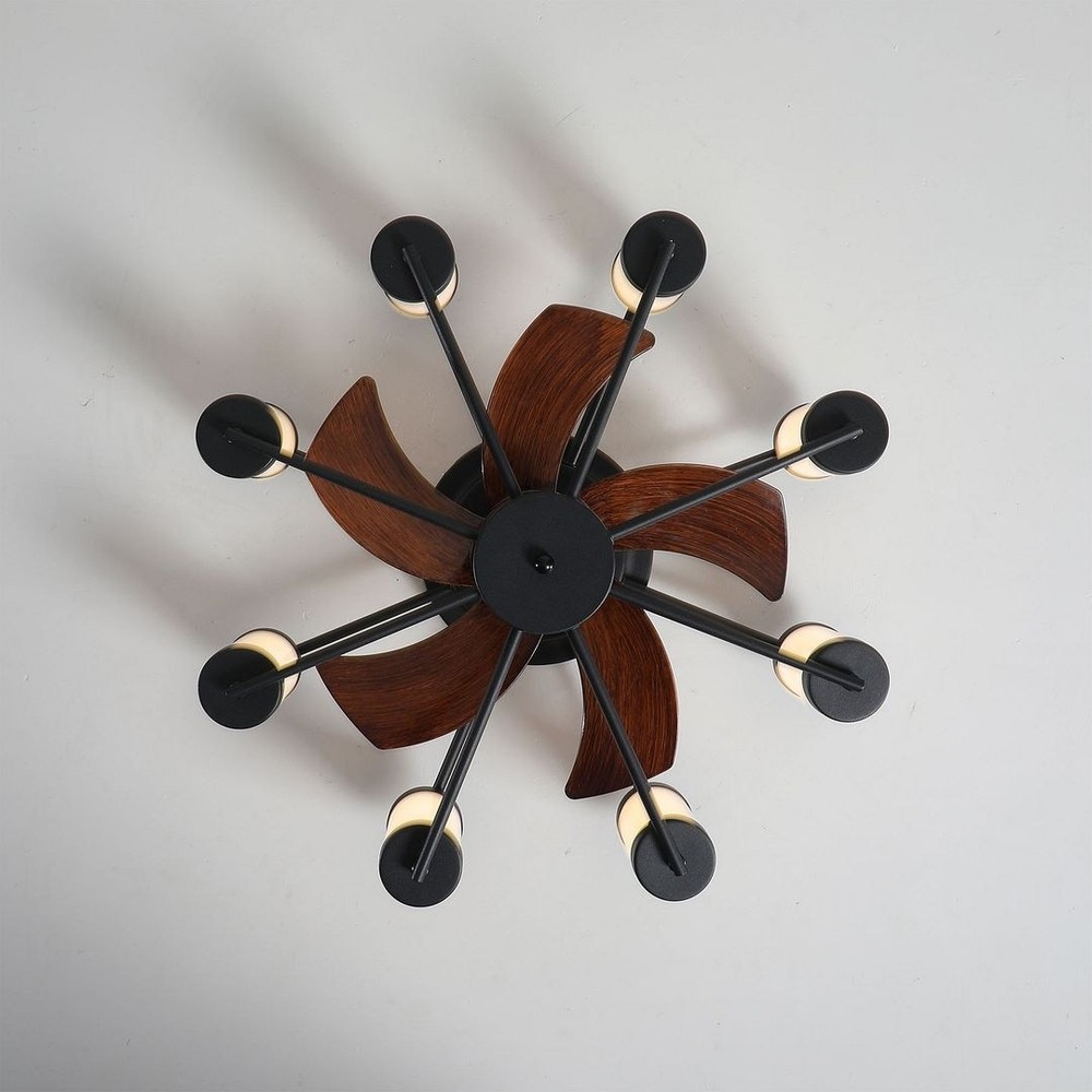 6-speed dimmable LED 5-blade ceiling fan with remote