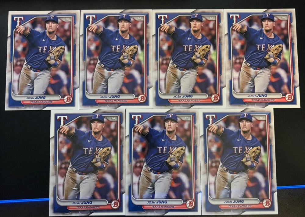 2024 Bowman Josh Jung #98 Lot (7) Texas Rangers