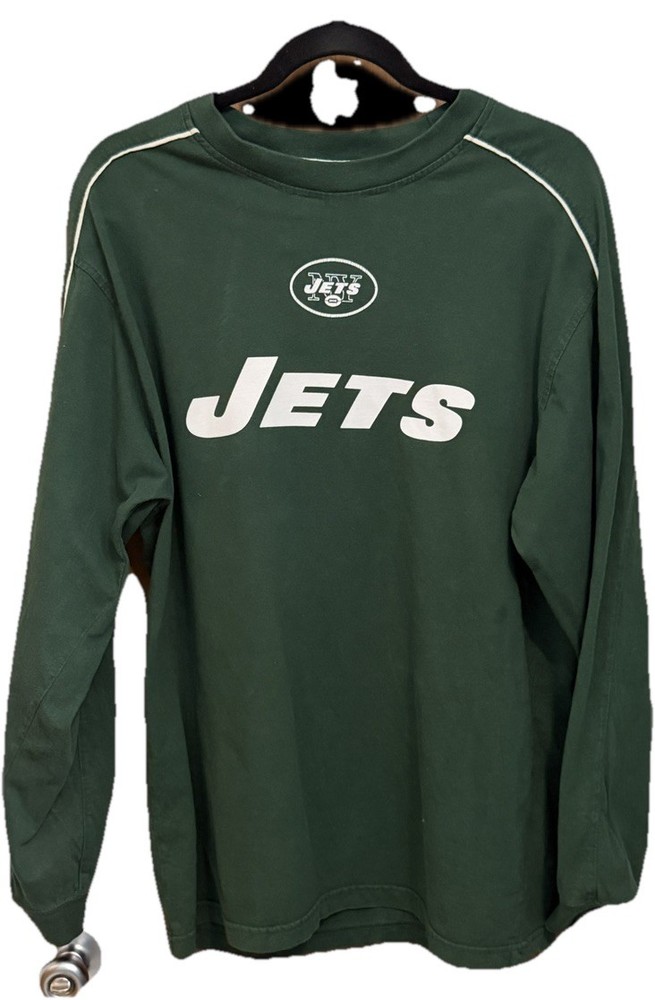 Vintage Green New York Jets Long Sleeve Shirt Crewneck Sports Football NFL