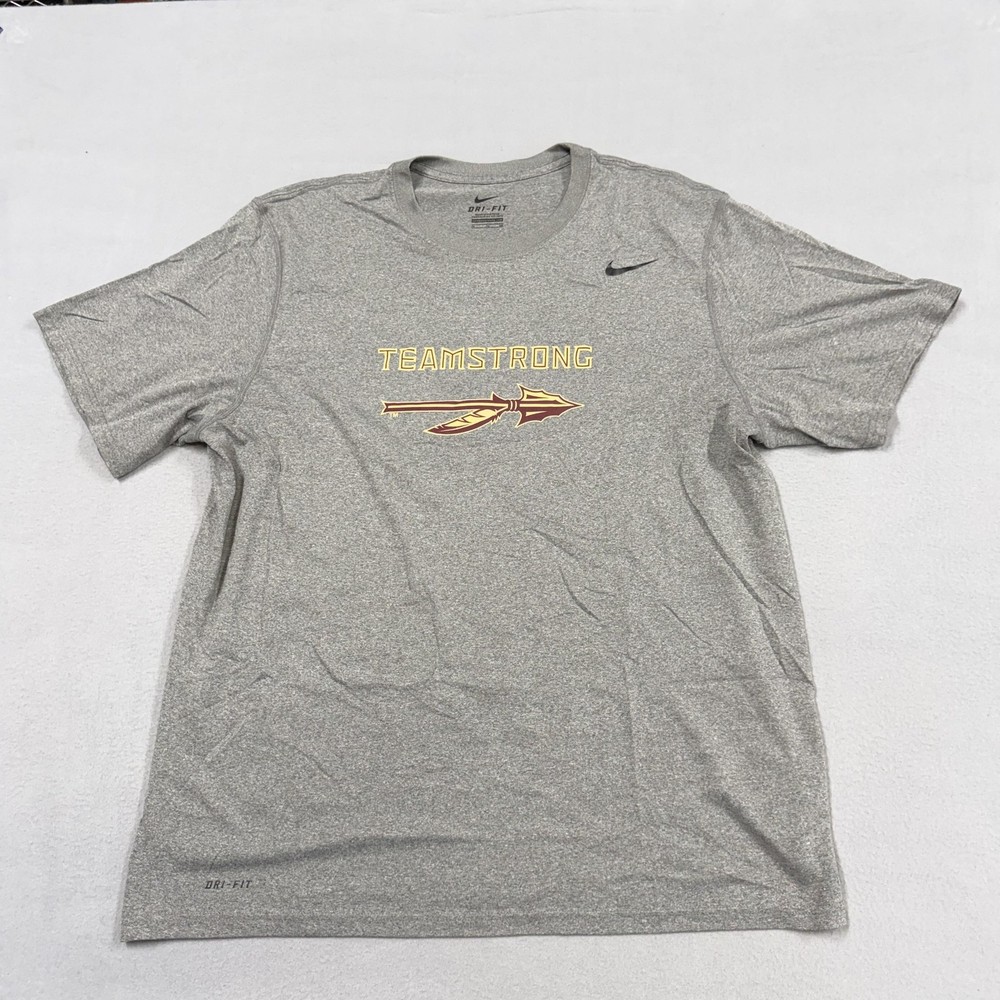Florida State Seminoles shirt mens Extra Large Nike Dri fit football gray team