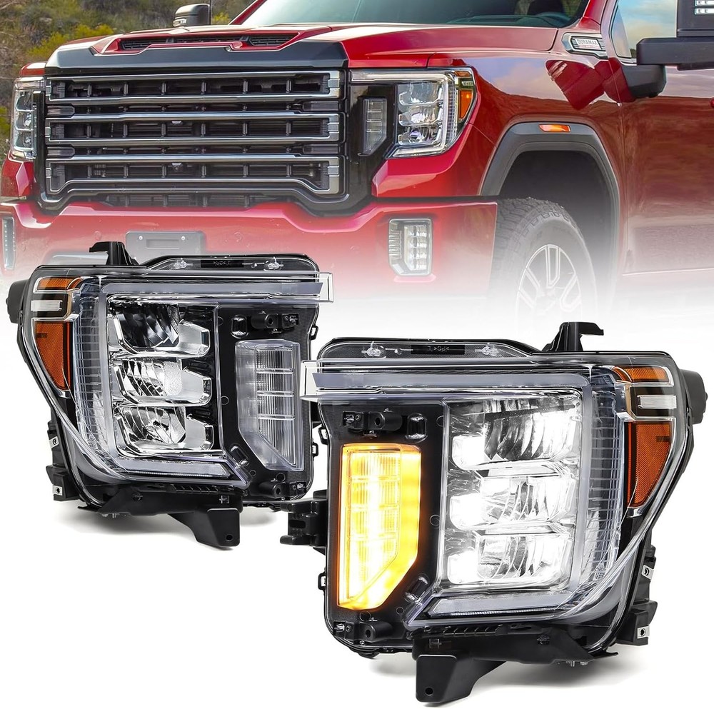 For 2020-2023 GMC Sierra 2500 3500 HD Full LED Headlights Headlamps Left+Right